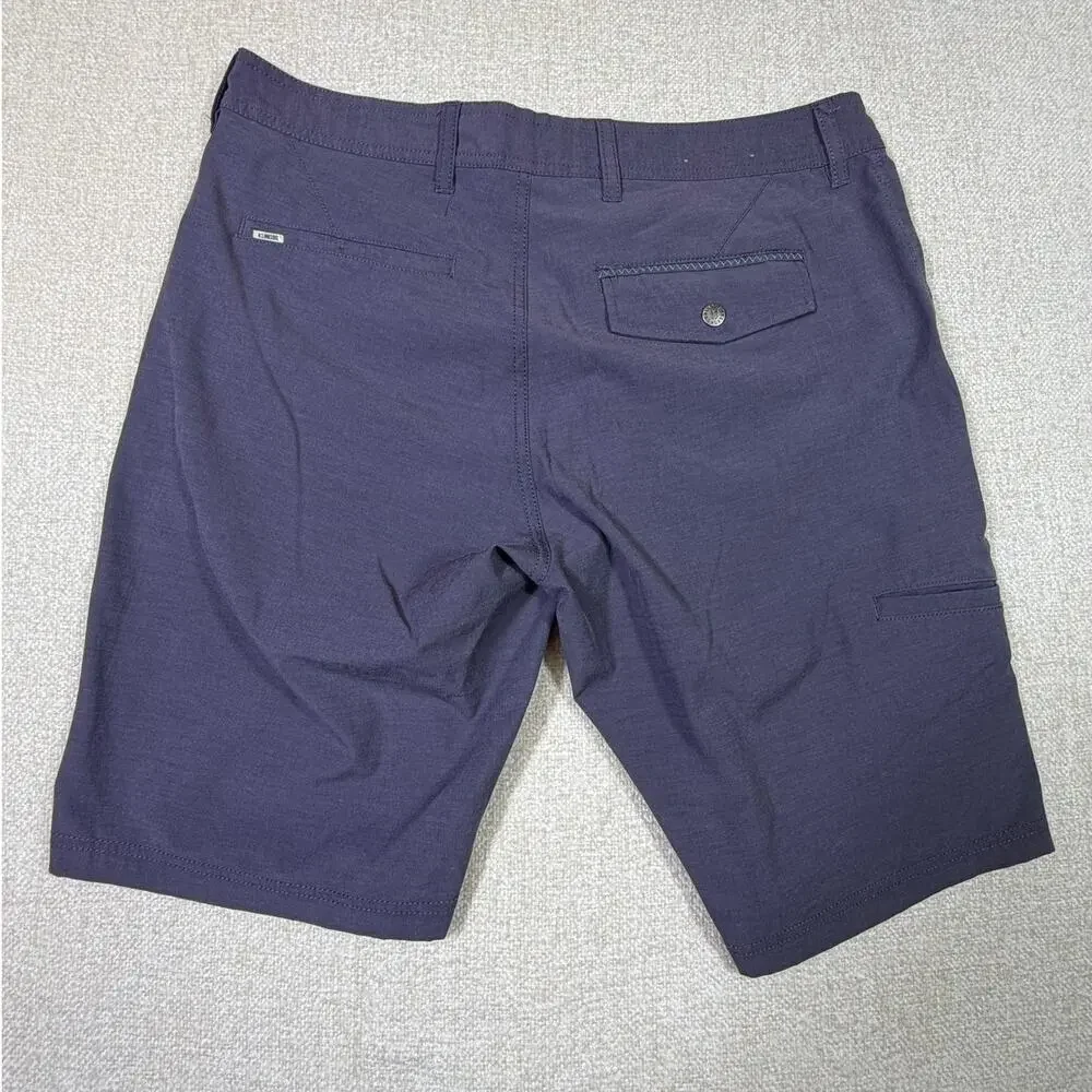 Linksoul Men 33 Gray Flat Front Shorts Stretch Golf Casual Performance Wear Pro